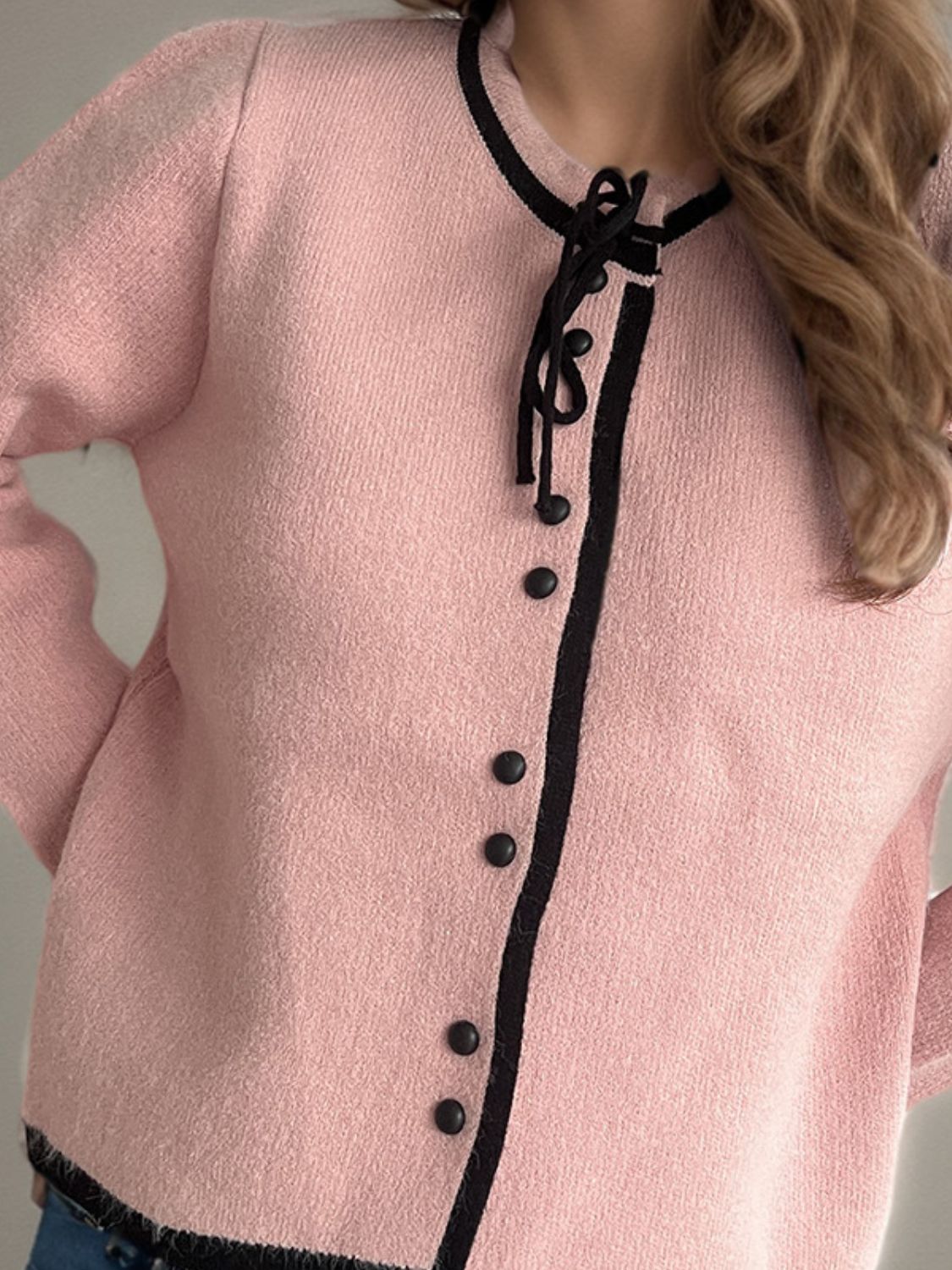 Button Down Long Sleeve Cardigan - ClassiQ