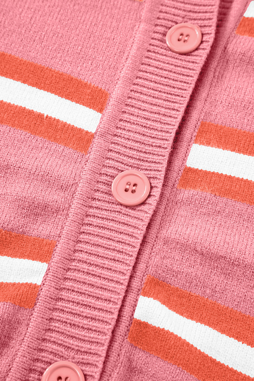 Striped Button Down Long Sleeve Cardigan - Classique Collection