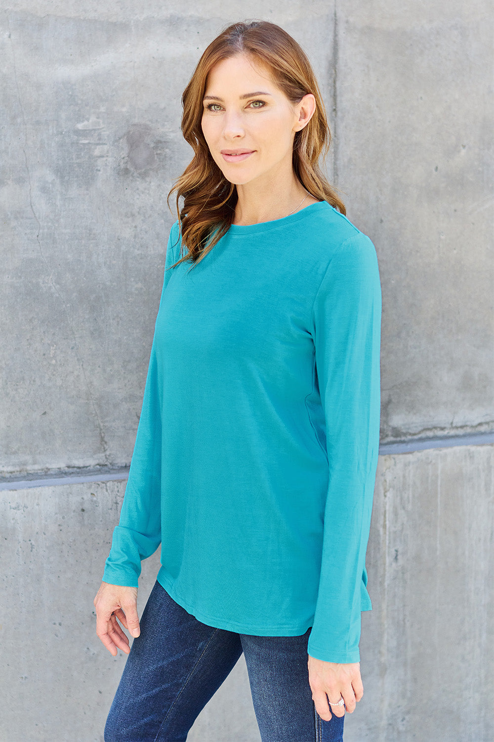 Basic Bae Full Size Round Neck Long Sleeve Top - Classique Collection