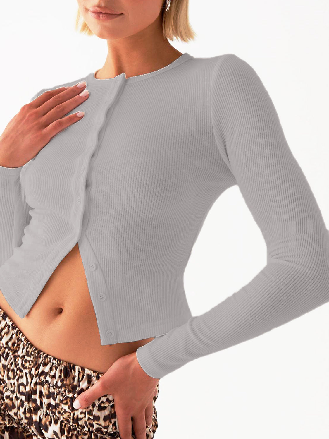 Button Down Long Sleeve T-Shirt - Classique Collection