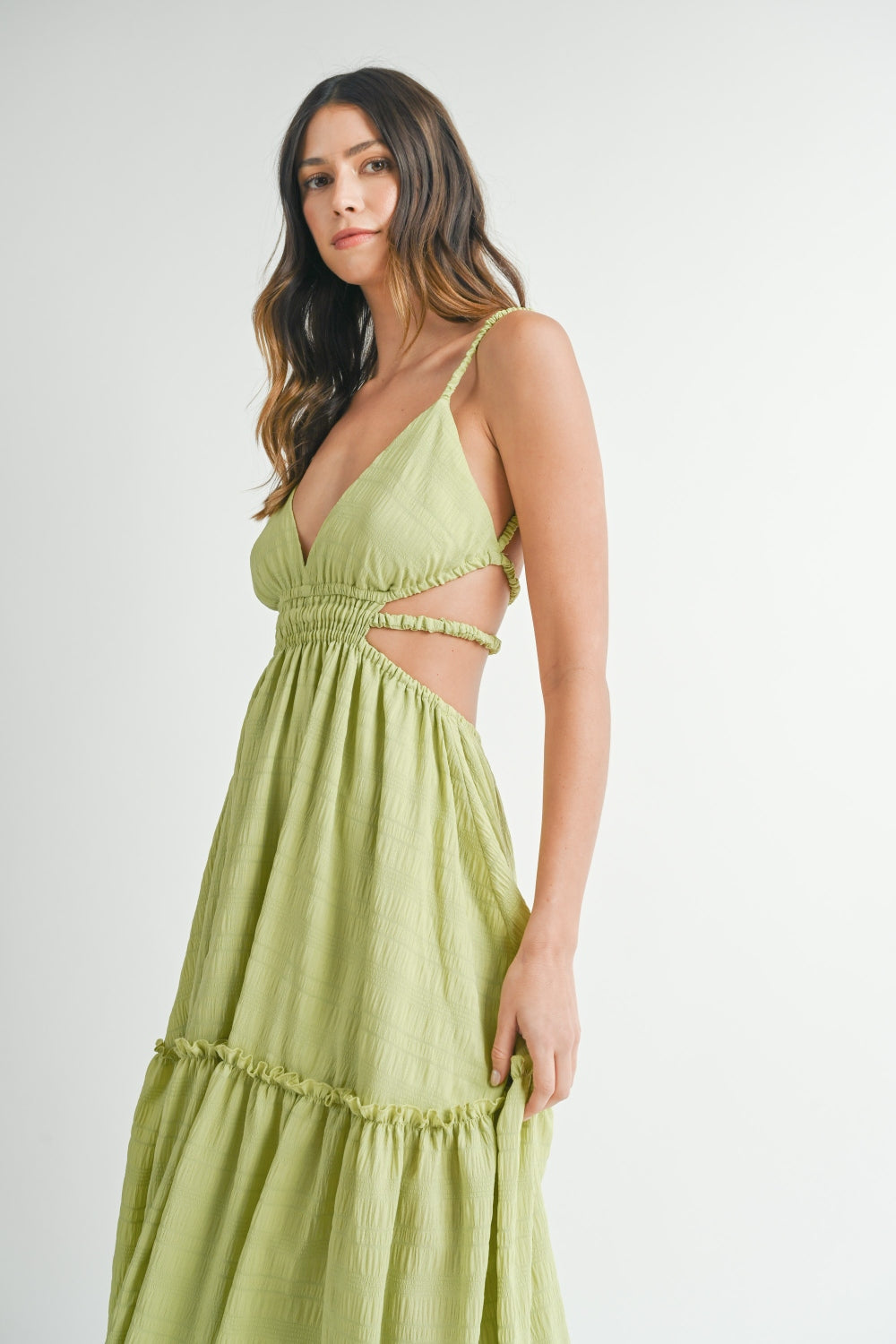 MABLE Cutout Waist Backless Maxi Dress - Classique Collection