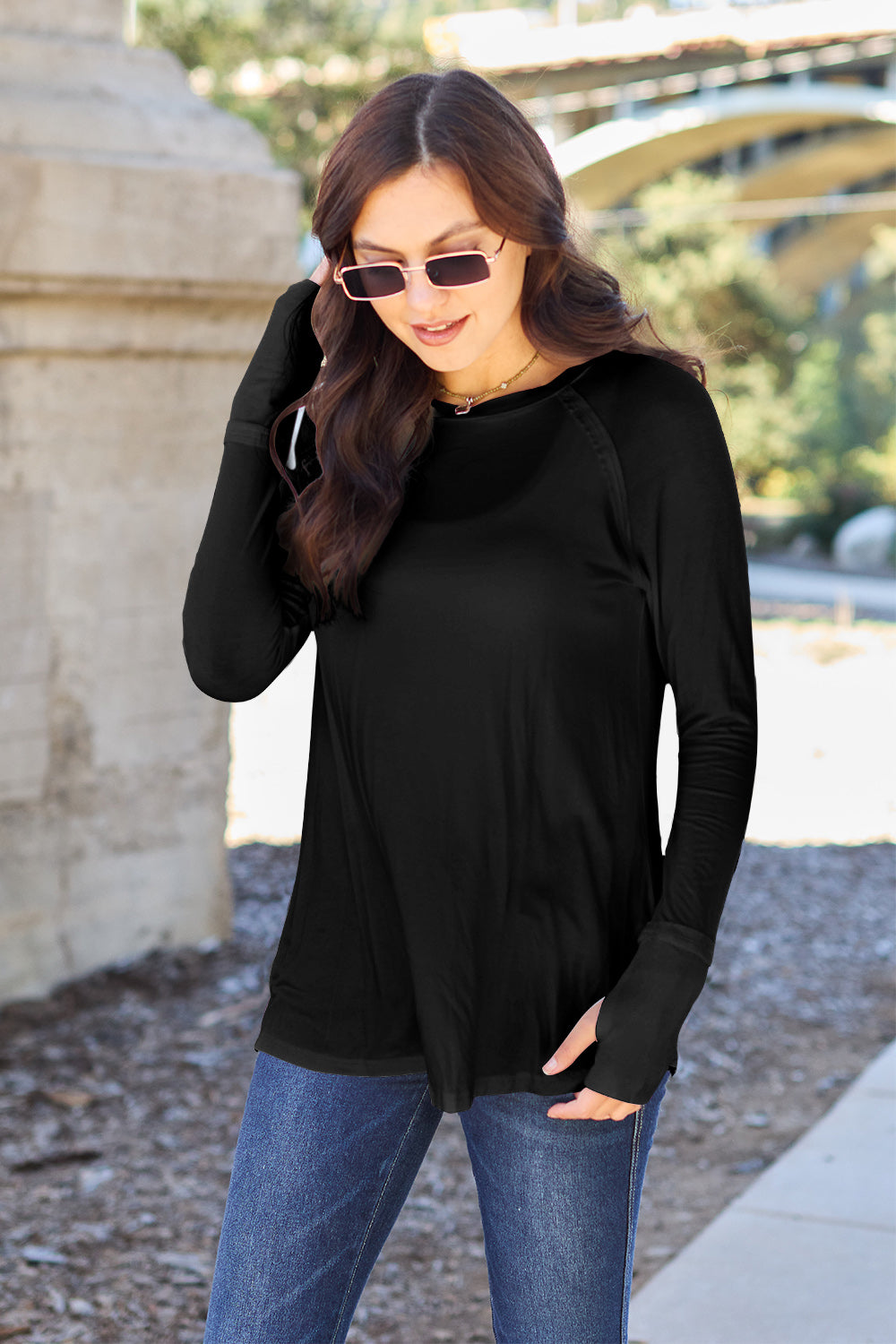 Basic Bae Full Size Round Neck Long Sleeve T-Shirt - Classique Collection