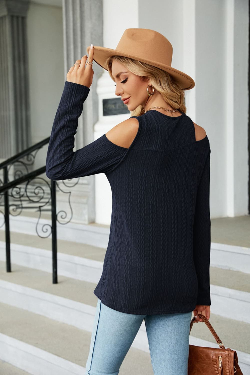 Dropped Shoulder Long Sleeve Blouse - Classique Collection
