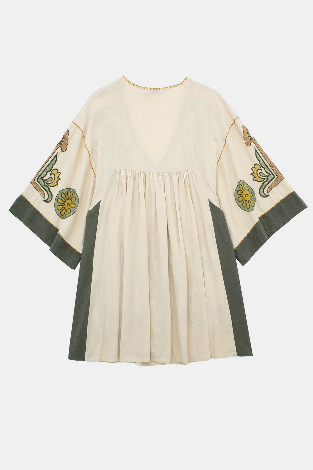 Printed V-Neck Three-Quarter Sleeve Mini Dress - Classique Collection