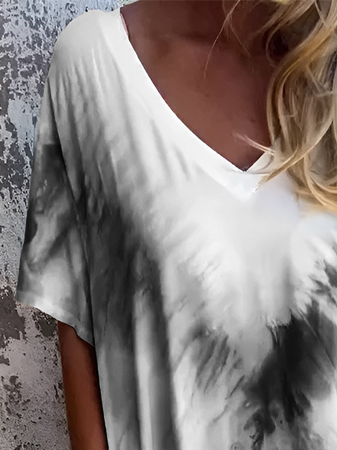 Full Size Pocketed Tie-Dye Short Sleeve Dress - Classique Collection