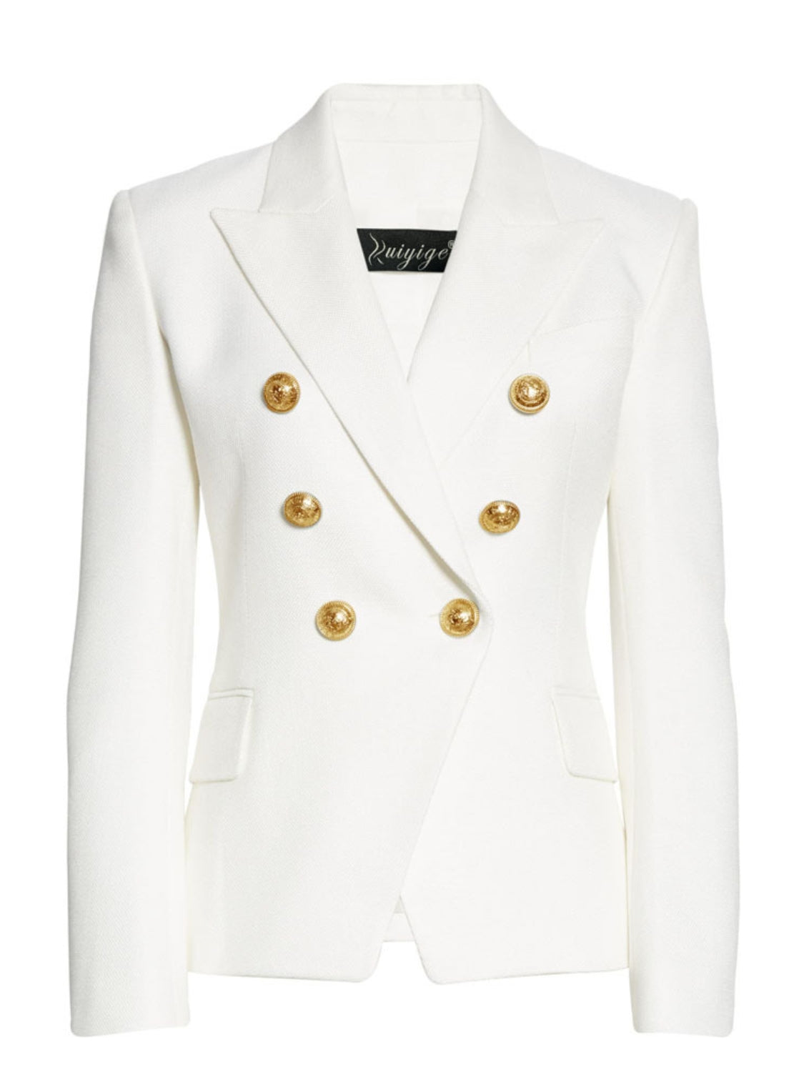 Lapel Collar Long Sleeve Blazer - Classique Collection