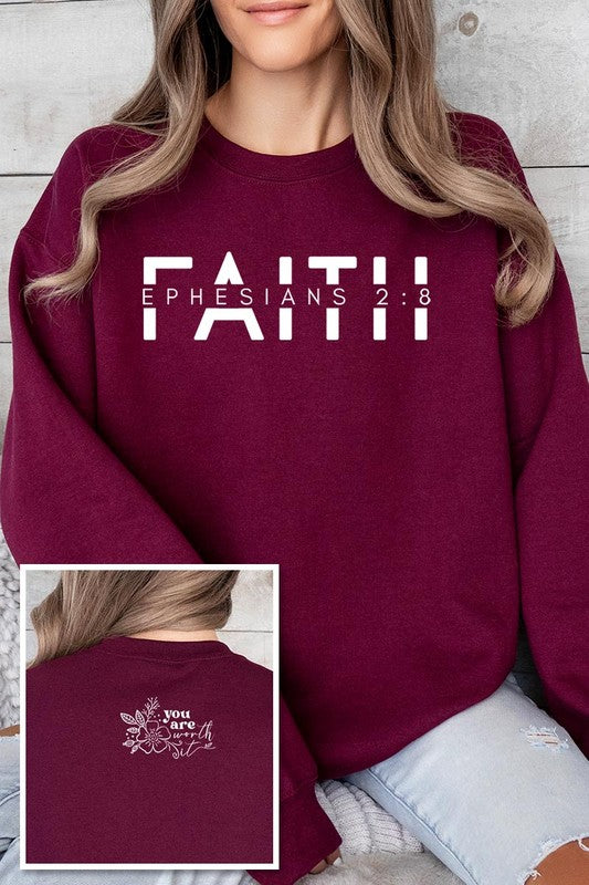 Bible Verse Front Back Graphic Fleece Sweatshirts - ClassiQ