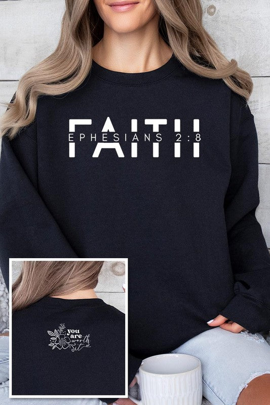 Bible Verse Front Back Graphic Fleece Sweatshirts - ClassiQ