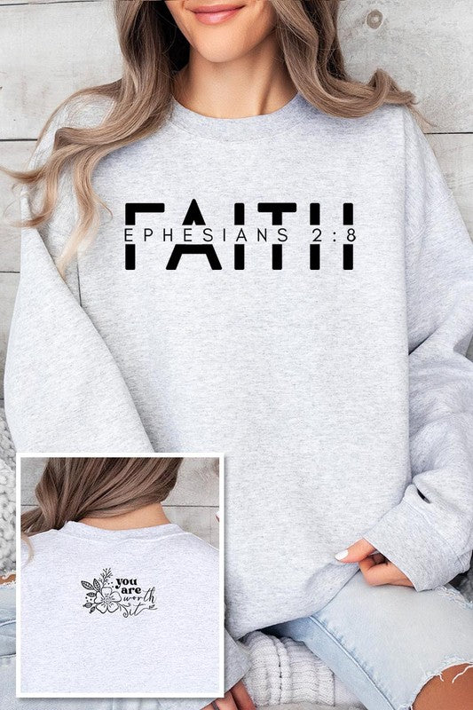 Bible Verse Front Back Graphic Fleece Sweatshirts - ClassiQ