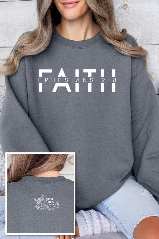 Bible Verse Front Back Graphic Fleece Sweatshirts - ClassiQ