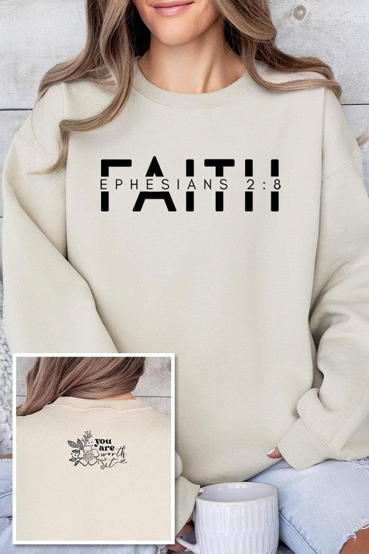 Bible Verse Front Back Graphic Fleece Sweatshirts - ClassiQ