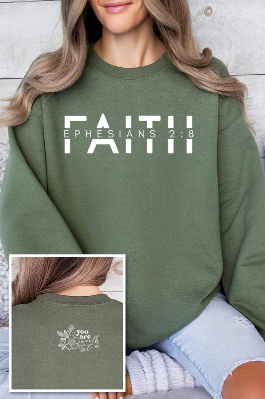 Bible Verse Front Back Graphic Fleece Sweatshirts - ClassiQ