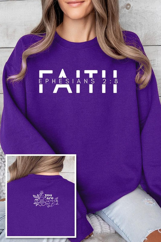 Bible Verse Front Back Graphic Fleece Sweatshirts - ClassiQ
