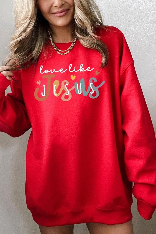 Love Like Jesus Graphic Plus Sweatshirt - Classique Collection