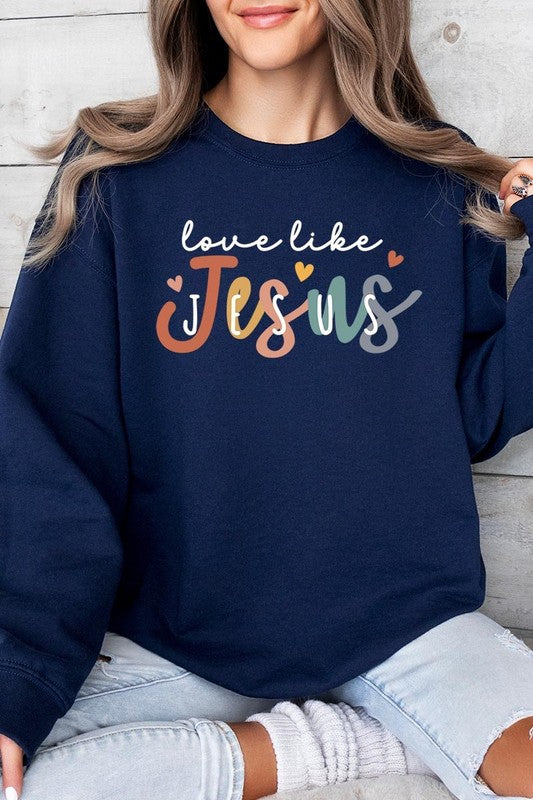 Love Like Jesus Graphic Plus Sweatshirt - Classique Collection