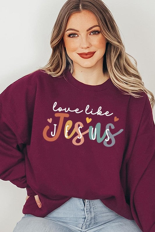 Love Like Jesus Graphic Plus Sweatshirt - Classique Collection