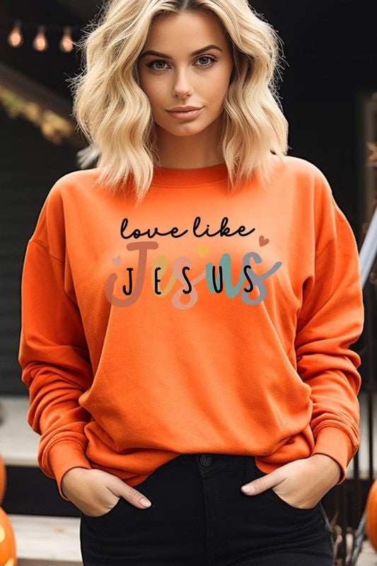 Love Like Jesus Graphic Plus Sweatshirt - Classique Collection