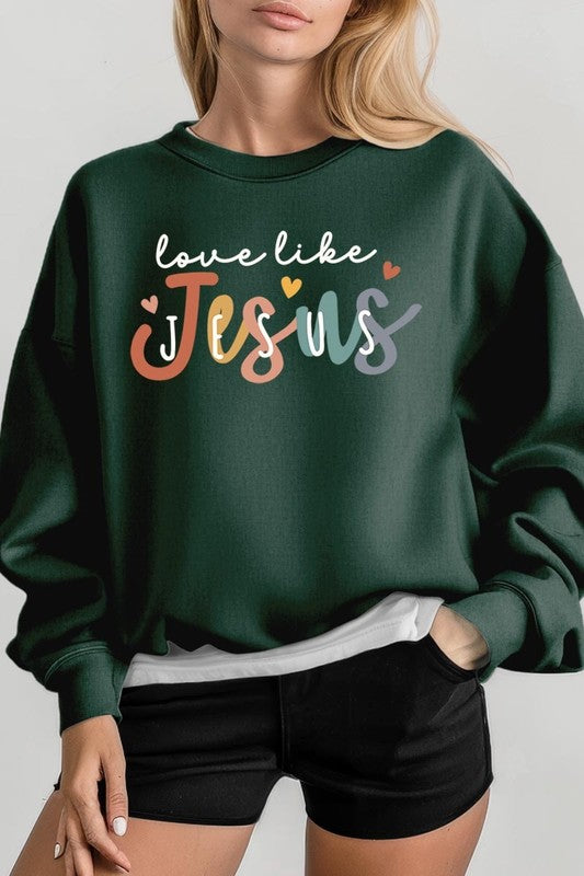Love Like Jesus Graphic Plus Sweatshirt - Classique Collection