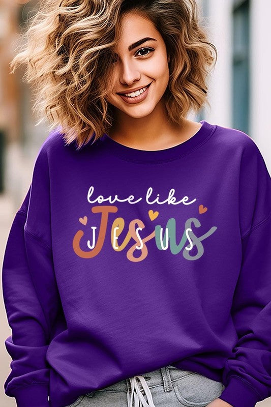 Love Like Jesus Graphic Plus Sweatshirt - Classique Collection