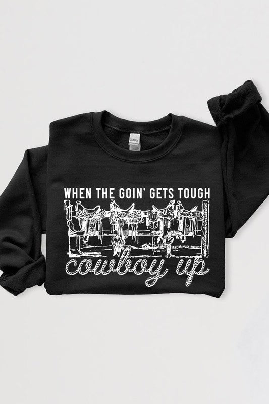 Cowboys Western Saddle Graphic Fleece Sweatshirts - Classique Collection
