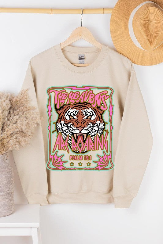 Heavens Roaring Tiger Graphic Sweatshirts - Classique Collection