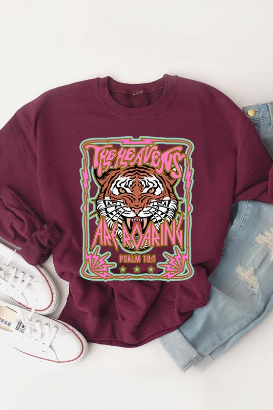 Heavens Roaring Tiger Graphic Sweatshirts - Classique Collection