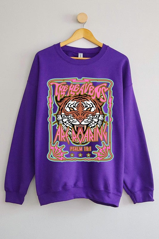 Heavens Roaring Tiger Graphic Sweatshirts - Classique Collection
