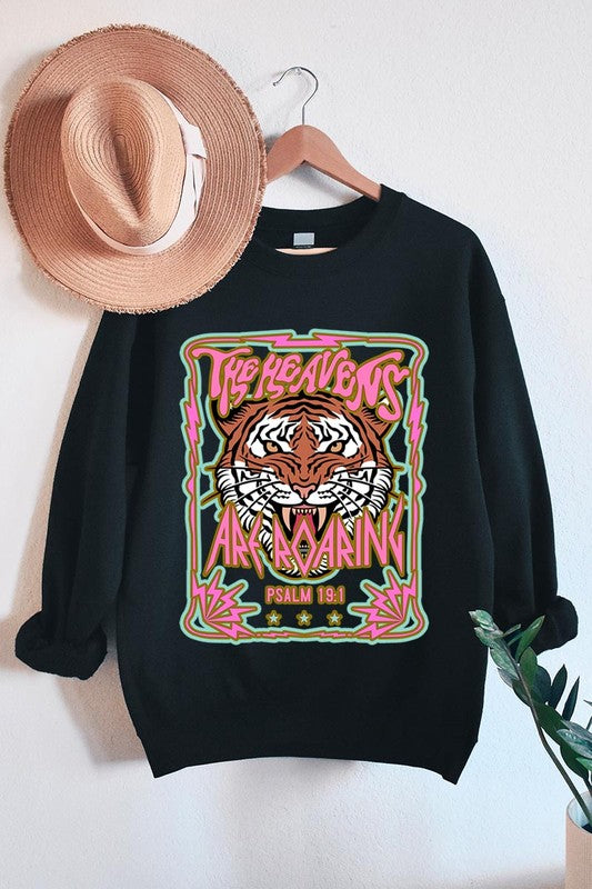 Heavens Roaring Tiger Graphic Sweatshirts - Classique Collection