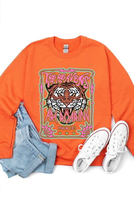 Heavens Roaring Tiger Graphic Sweatshirts - Classique Collection