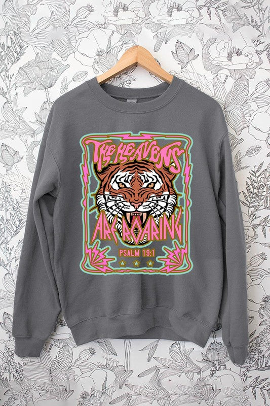 Heavens Roaring Tiger Graphic Sweatshirts - Classique Collection