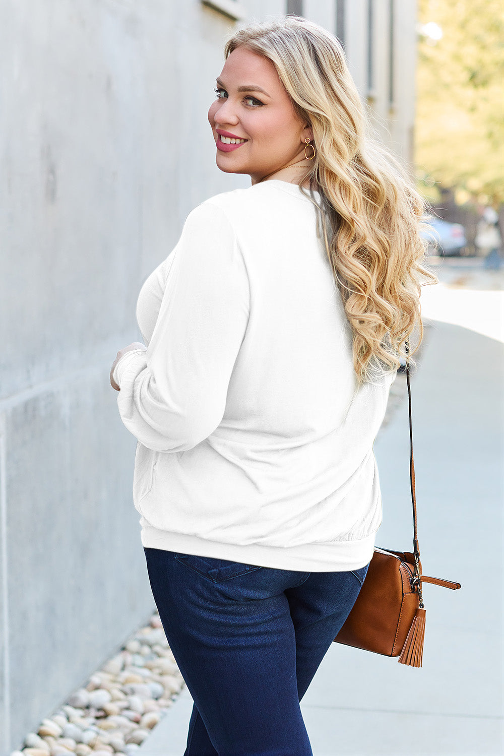 Basic Bae Full Size V-Neck Lantern Sleeve Top - Classique Collection