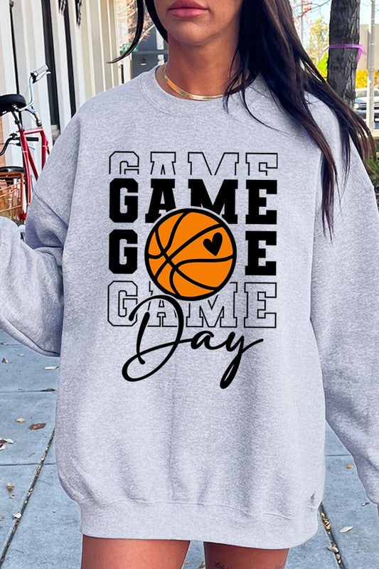 Game Day Basketball Graphic Fleece Sweatshirts - Classique Collection