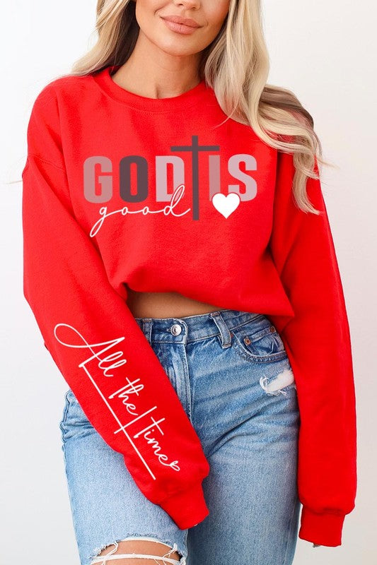 God Is Good ChristianGraphic Fleece Sweatshirts - Classique Collection