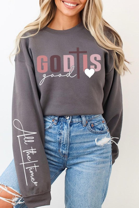 God Is Good ChristianGraphic Fleece Sweatshirts - Classique Collection