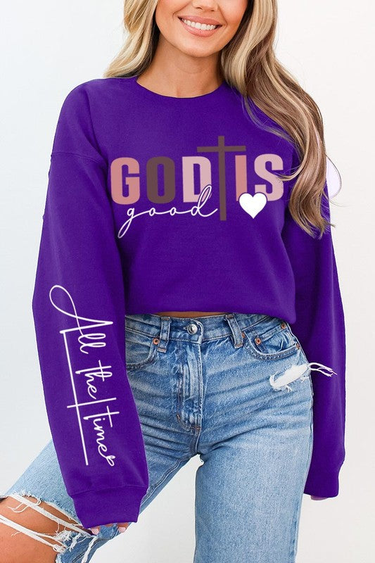 God Is Good ChristianGraphic Fleece Sweatshirts - Classique Collection