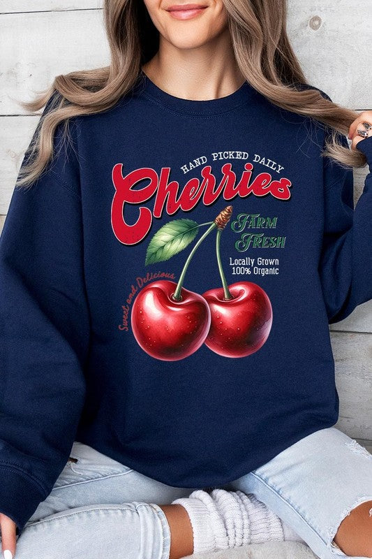 Farm Fresh Cherries Graphic Plus Sweatshirts - Classique Collection