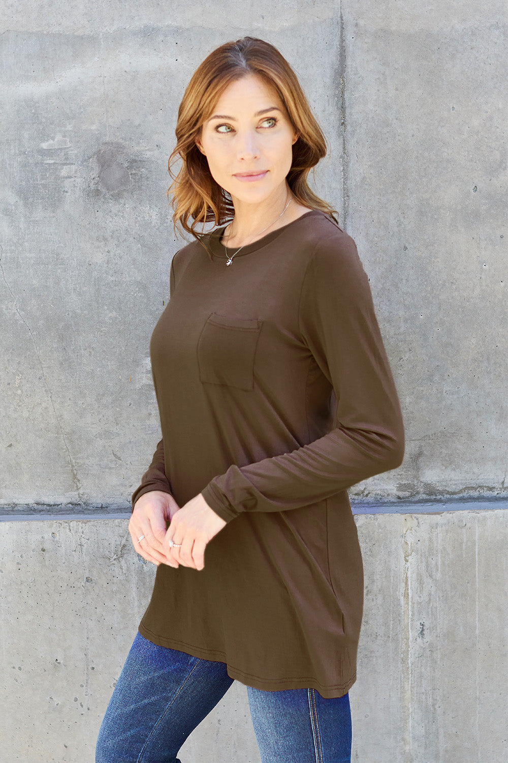 Basic Bae Full Size Round Neck Long Sleeve Top - Classique Collection