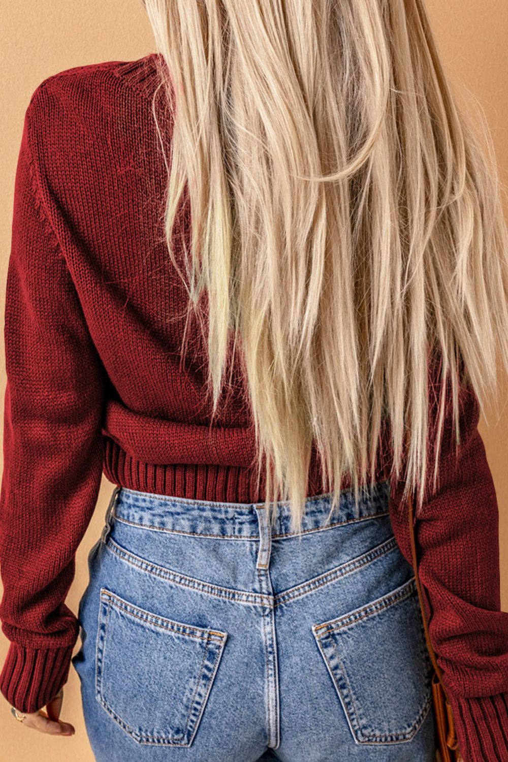 Cable-Knit Button Down V-Neck Cardigan - ClassiQ