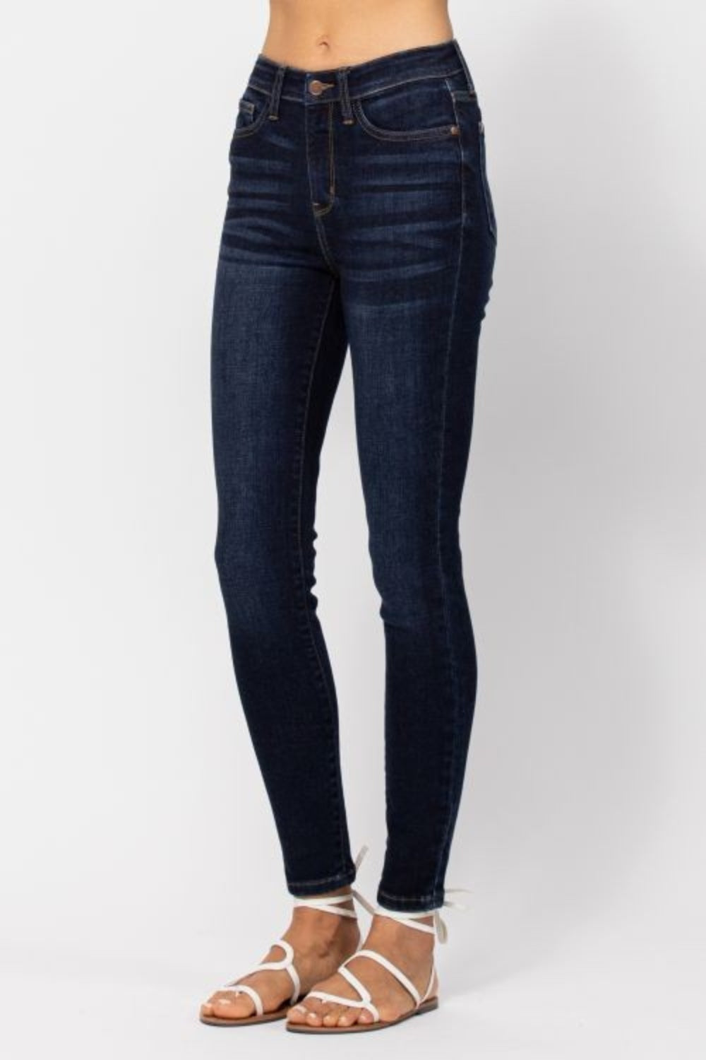 Judy Blue Full Size High Waist Handsand Skinny Jeans - Classique Collection