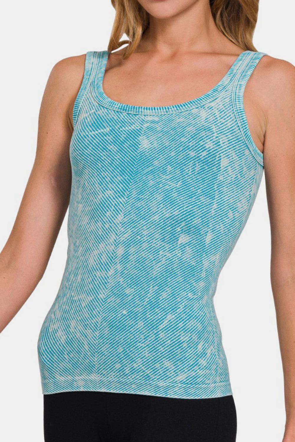 Zenana Ribbed Scoop Neck Tank - Classique Collection