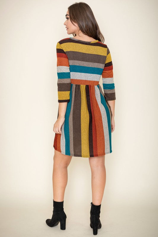Multi Color Mini Dress - Classique Collection