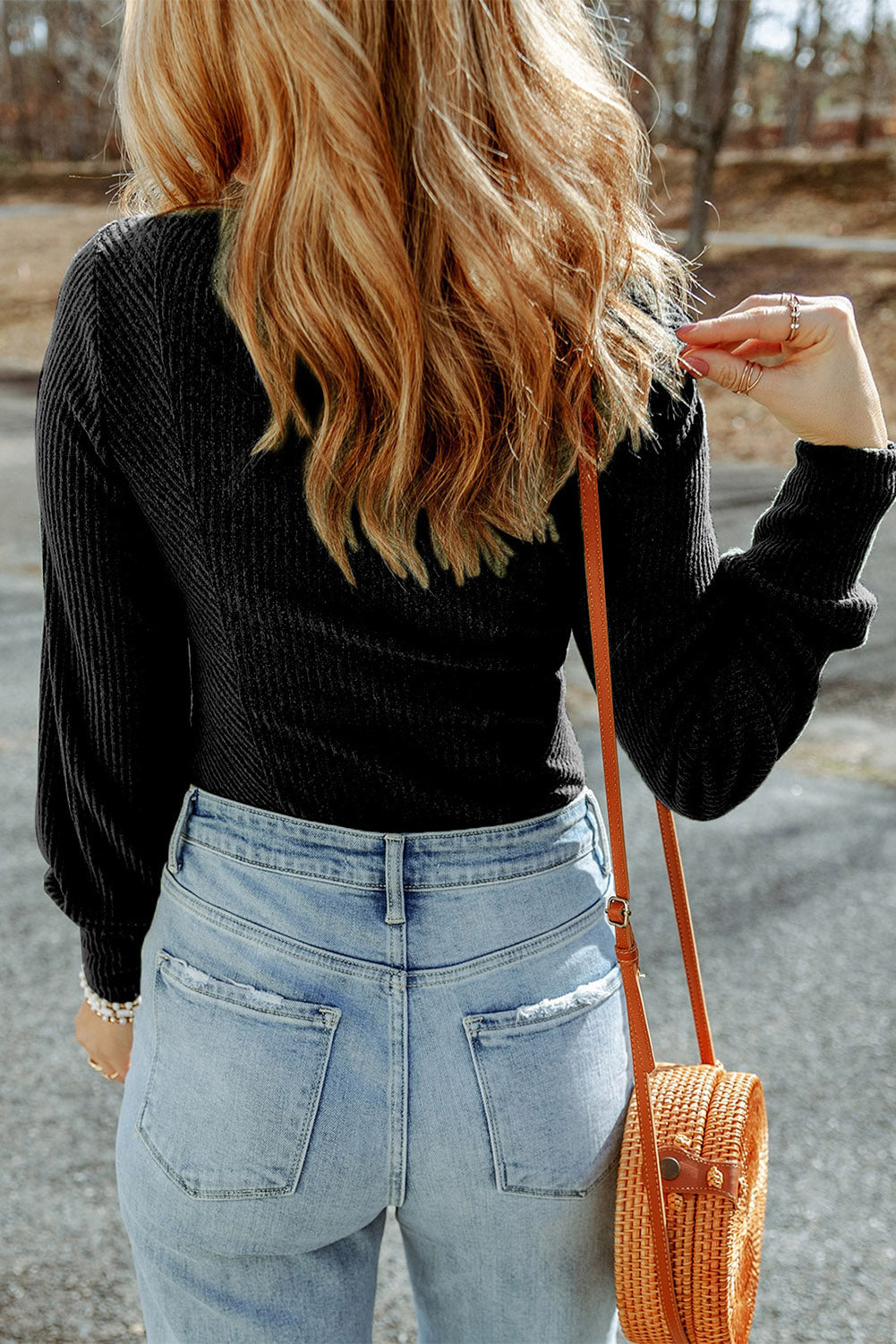 Scoop Neck Long Sleeve Top - ClassiQ