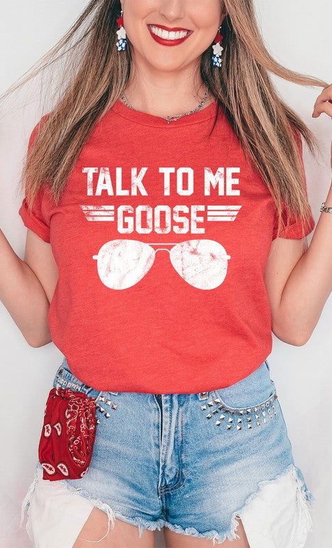 Talk to Me Goose White Ink Graphic Tee PLUS - Classique Collection
