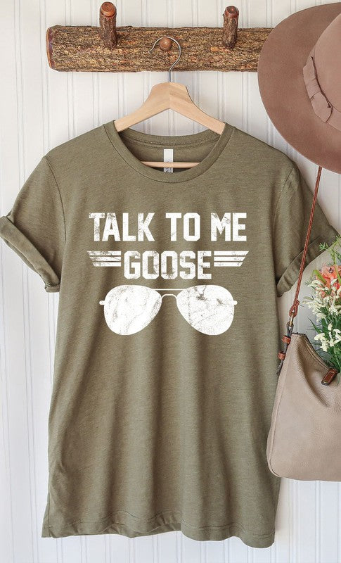 Talk to Me Goose White Ink Graphic Tee PLUS - Classique Collection