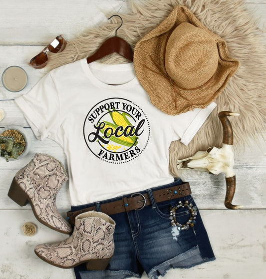 Corn - Support Local Famers Graphic Tee - Classique Collection