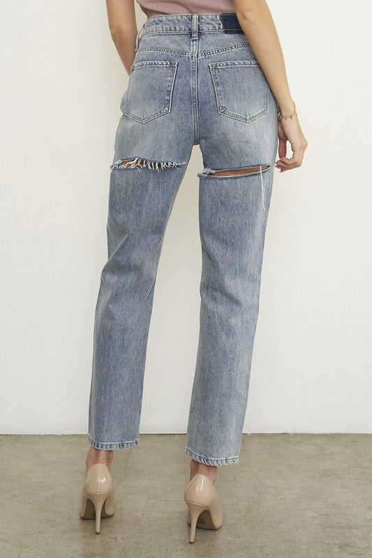 High Waist Straight Jeans - Classique Collection
