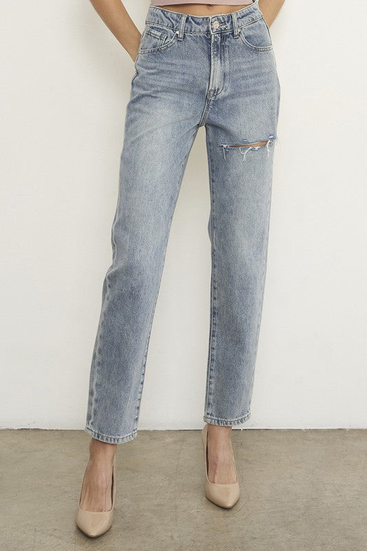 High Waist Straight Jeans - Classique Collection