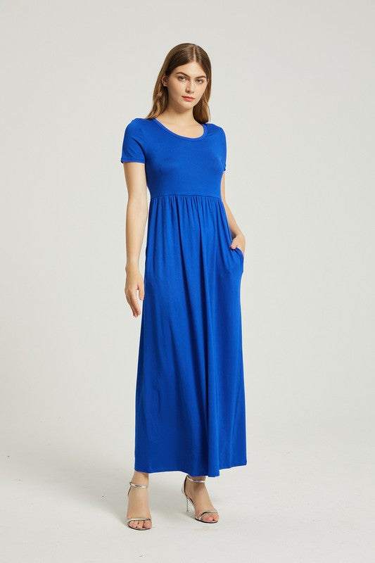 Women's Summer Casual Maxi Dress With Pocket - Classique Collection