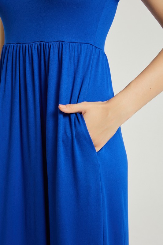 Women's Summer Casual Maxi Dress With Pocket - Classique Collection