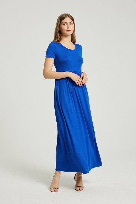 Women's Summer Casual Maxi Dress With Pocket - Classique Collection